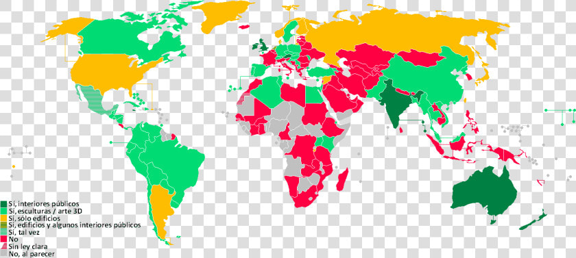 2015 Mapa De Libertad De Panorama   Importance Of Religion Map  HD Png DownloadTransparent PNG