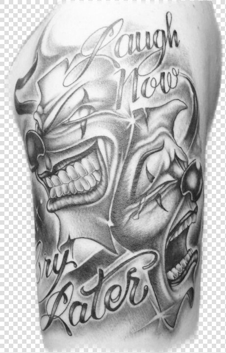 Tattoo Clown Joker Evil Laughter Arm   New Tattoo Style Man  HD Png DownloadTransparent PNG