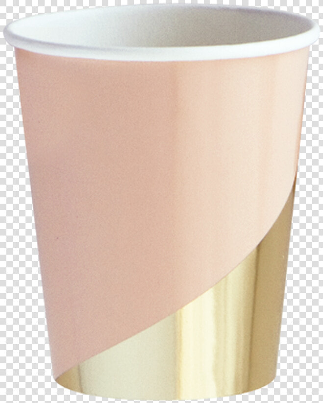 Pink Paper Party Cups   Vaisselle Jetable Rose Et Or  HD Png DownloadTransparent PNG