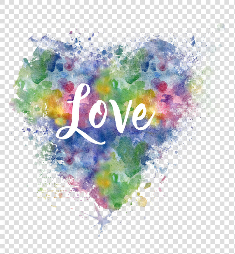 Love Clipart Watercolor   Love Heart Watercolor Painting  HD Png DownloadTransparent PNG