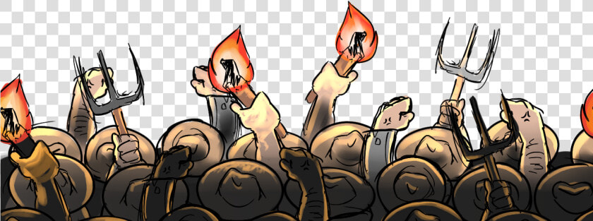 My Fist Sketch For The Angry Mob Of Medieval Farmers   Angry Mob Cartoon Png  Transparent PngTransparent PNG