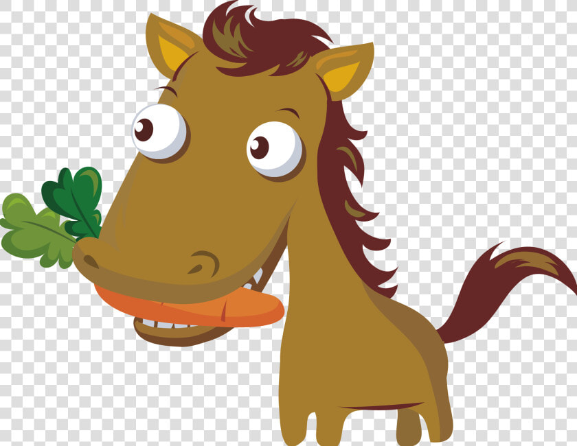 Eat Clipart Bite   Horse Eating Carrot Cartoon  HD Png DownloadTransparent PNG