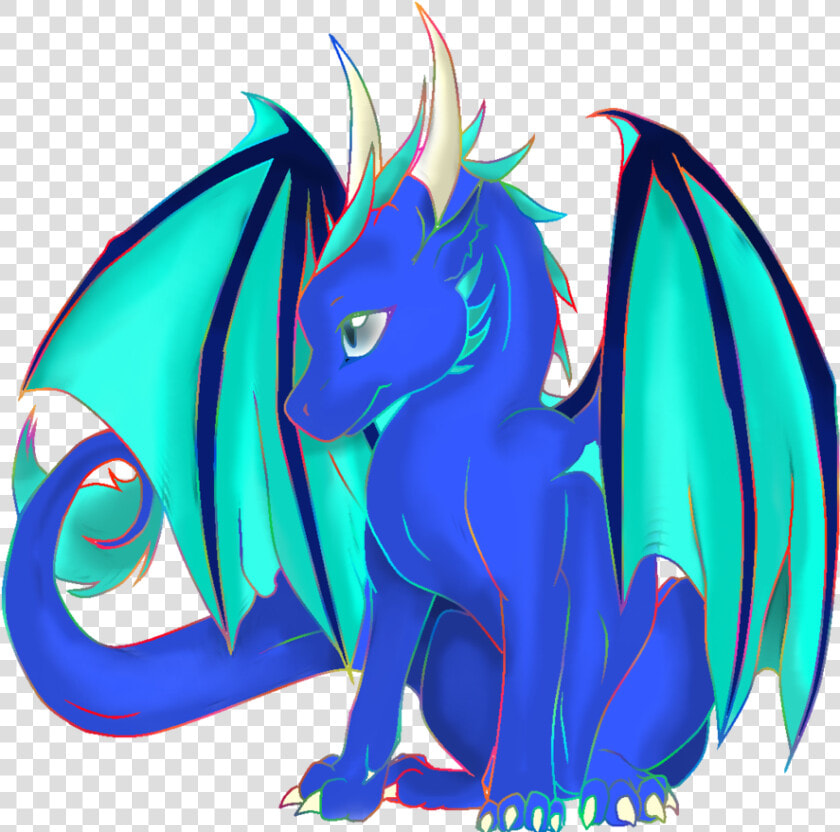 Purple Blue Dragon Standing With Wings Spread Clipart   Cute Pics Of Dragons  HD Png DownloadTransparent PNG