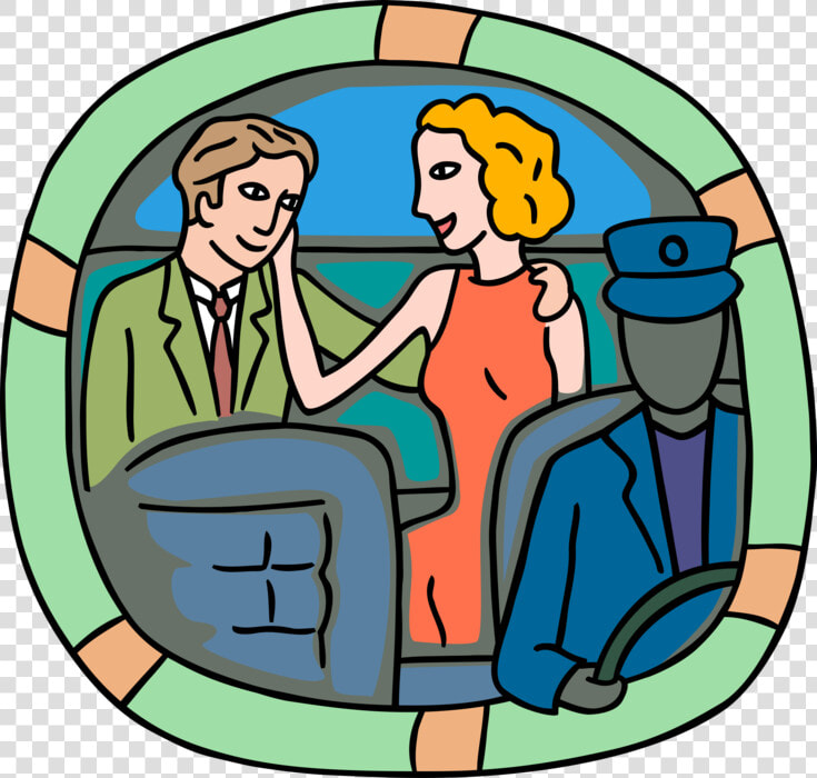 Vector Illustration Of Romantic Couple Get Frisky In  HD Png DownloadTransparent PNG