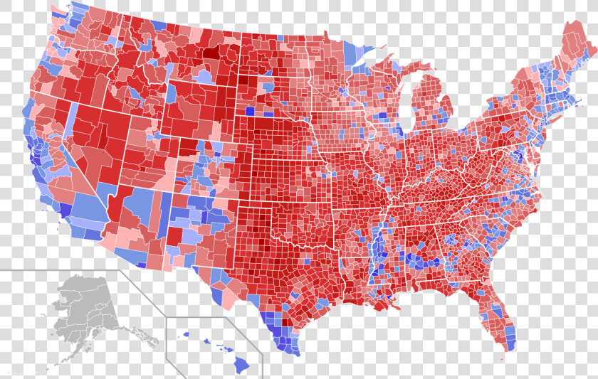 2016 Presidential Election By County  HD Png DownloadTransparent PNG