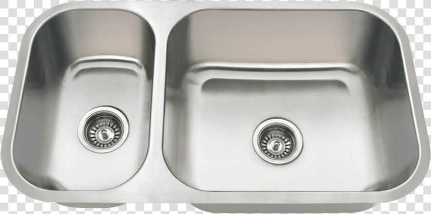 3218br Offset Double Bowl Undermount Stainless Steel   Stainless Steel Double Bowl Offset Sink  HD Png DownloadTransparent PNG