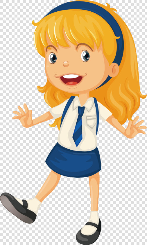 Animation Schools  School Uniform Girls  Starting School    School Girl Clipart  HD Png DownloadTransparent PNG