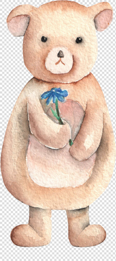 Transparent Cute Bear Png   Cute Painted Bear  Png DownloadTransparent PNG