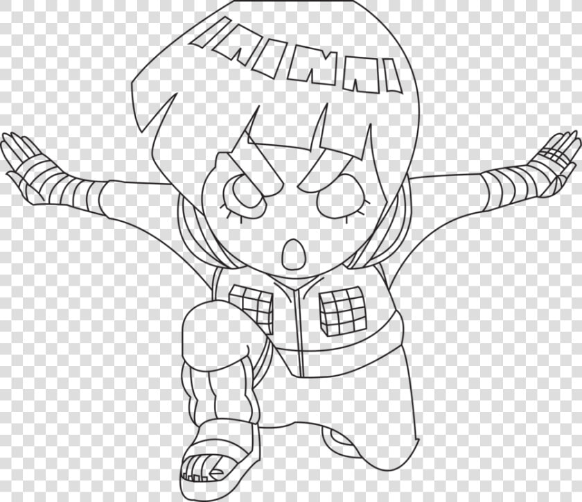 Svg Free Rock Lee Lines By Dandeeman On Deviantart   Imagenes De Rock Lee Para Dibujar  HD Png DownloadTransparent PNG