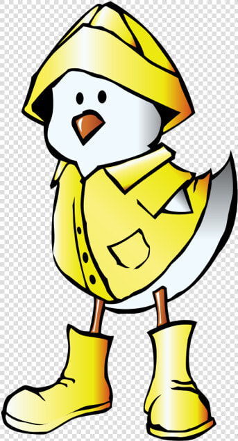 Spring Clipart Rain   Duck In A Raincoat  HD Png DownloadTransparent PNG