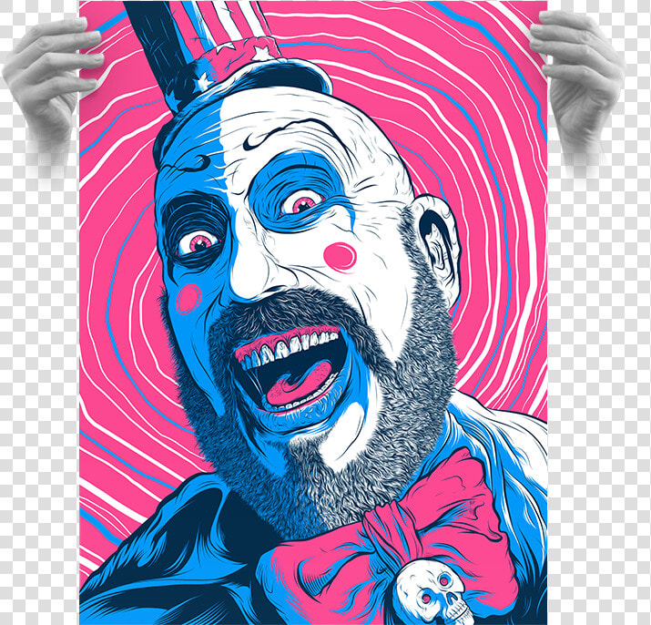 Captain Spaulding Hypno Clown Bubblegum   Tar Man Zombie Art  HD Png DownloadTransparent PNG