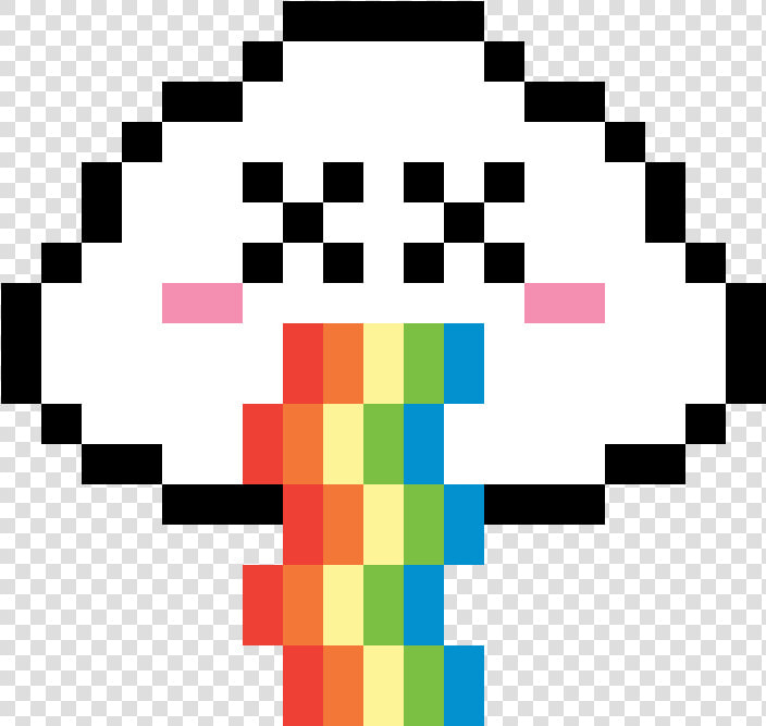 Rainbow Puking Cloud   Exclamation Mark Pixel Art  HD Png DownloadTransparent PNG