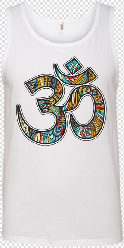 Men S Hand Drawn Om Symbol Tank Top   Active Tank  HD Png DownloadTransparent PNG