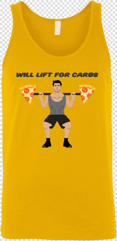 T Shirts Gold   X Small Will Lift For Carbs Tank Top   Active Tank  HD Png DownloadTransparent PNG