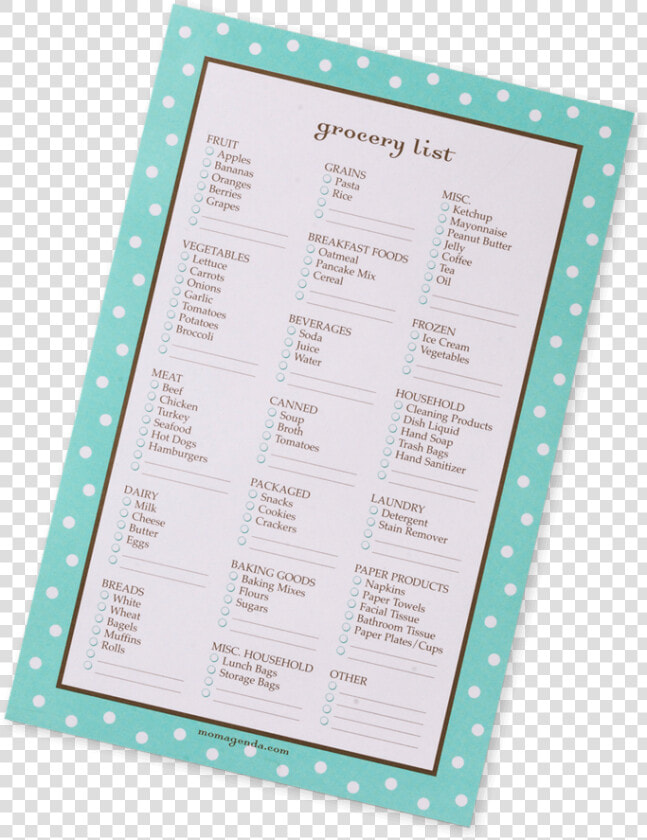 Grocery List Maker   List Kertas  HD Png DownloadTransparent PNG