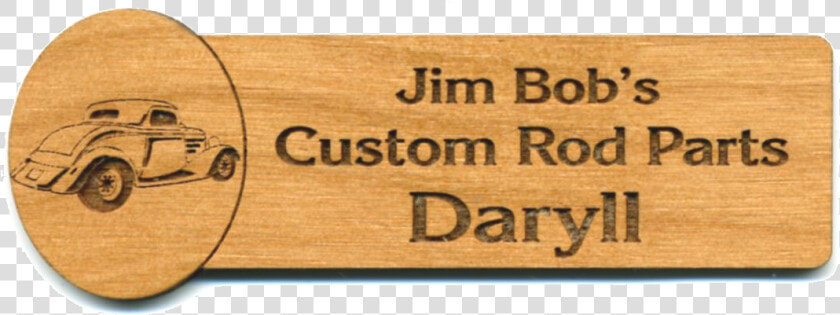 Laser Engraved Custom Wood Name Tag   Wood Tag  HD Png DownloadTransparent PNG