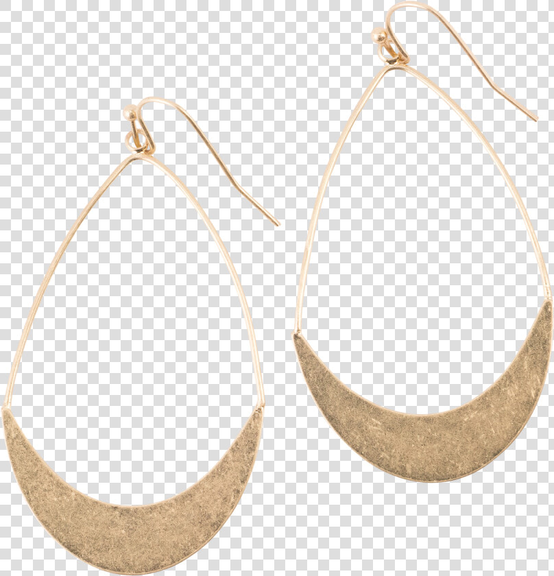  gold Flat Drop Hoop Earrings   Earrings  HD Png DownloadTransparent PNG