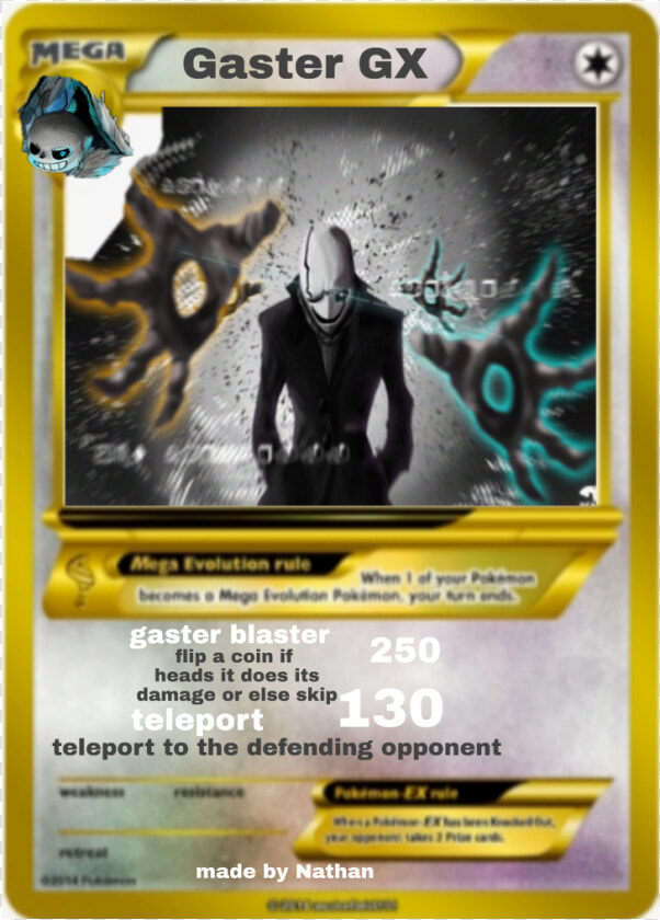  pokémon Card   Gaster Pokemon Card  HD Png DownloadTransparent PNG