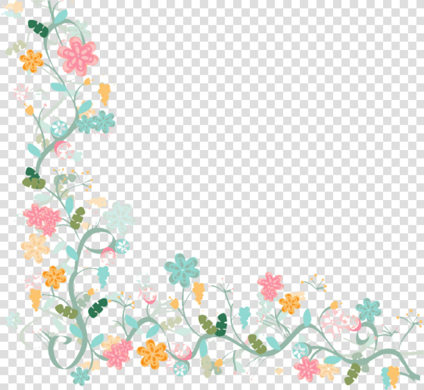 Ftestickers Watercolor Flowers Border Blue Colorful   Transparent Background Watercolor Floral Border  HD Png DownloadTransparent PNG