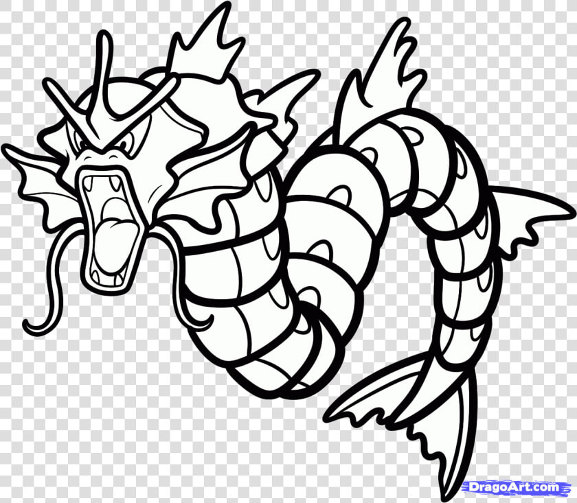 Gyarados Pokemon Coloring Pages Transparent Png  Png DownloadTransparent PNG