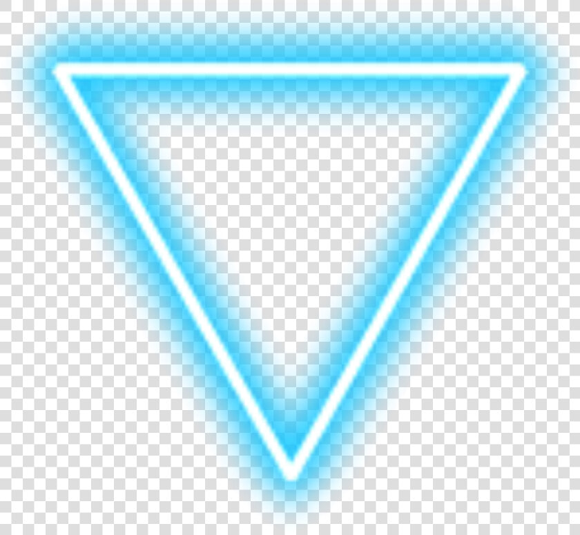  freetoedit  neon  blue  triangle   Blue Neon Triangle Transparent  HD Png DownloadTransparent PNG