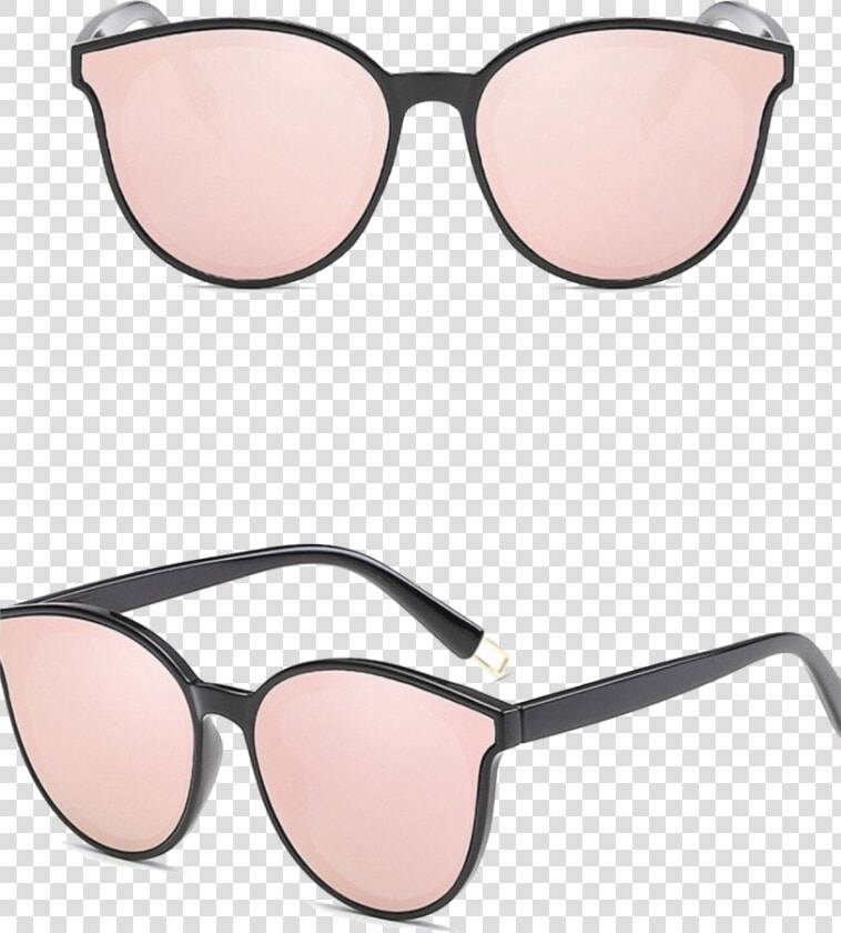 Cat Eye Sunglasses Black Frame Pink Lens  HD Png DownloadTransparent PNG