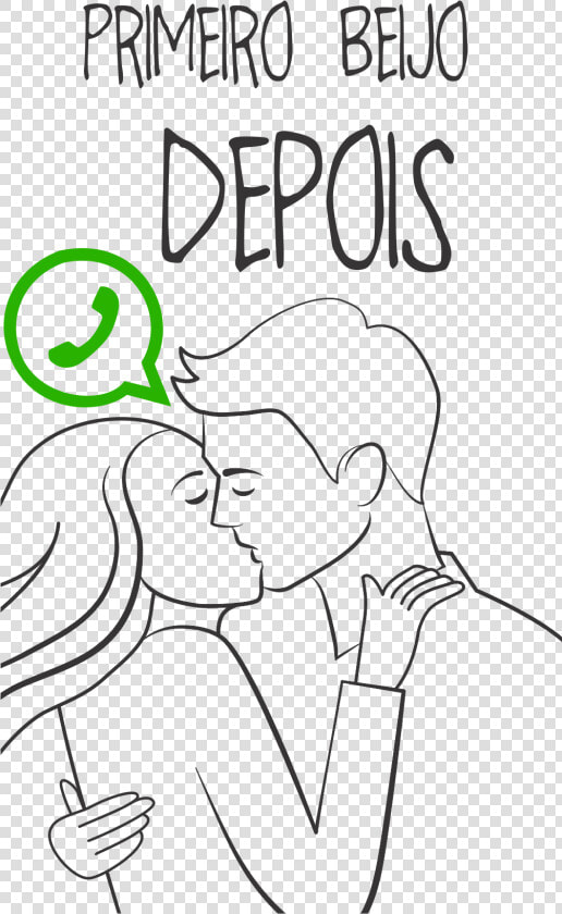 Transparent Beijo Png   Line Art  Png DownloadTransparent PNG