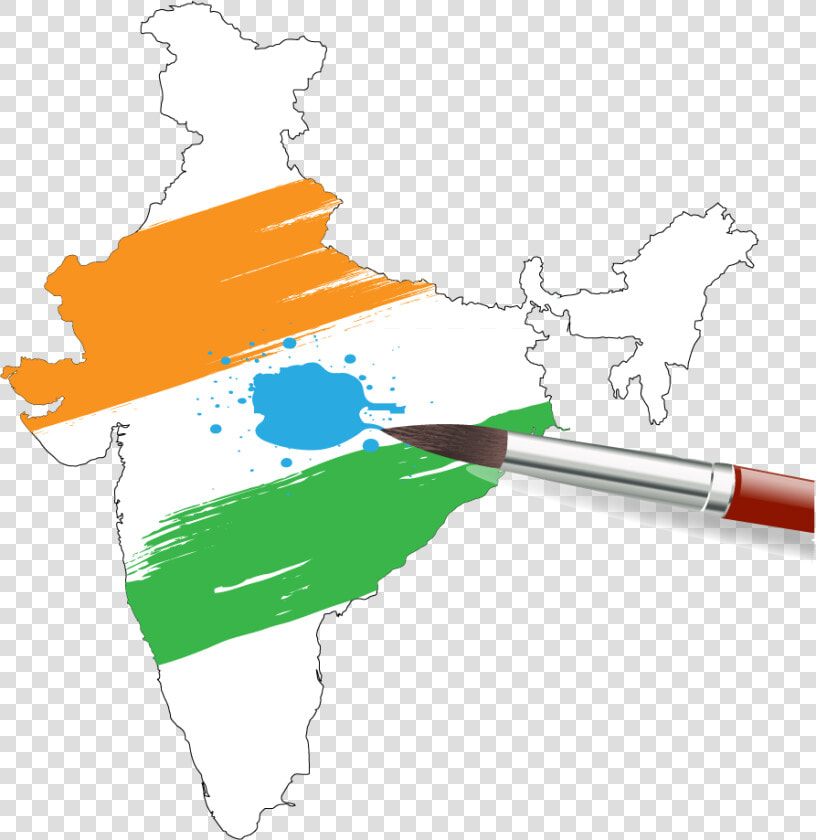 Painting Clipart Creative Art   Creative Map Of India  HD Png DownloadTransparent PNG