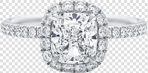 The One  Cushion cut Diamond Micropavé Engagement Ring   Harry Winston Princess Cut Engagement Ring  HD Png DownloadTransparent PNG