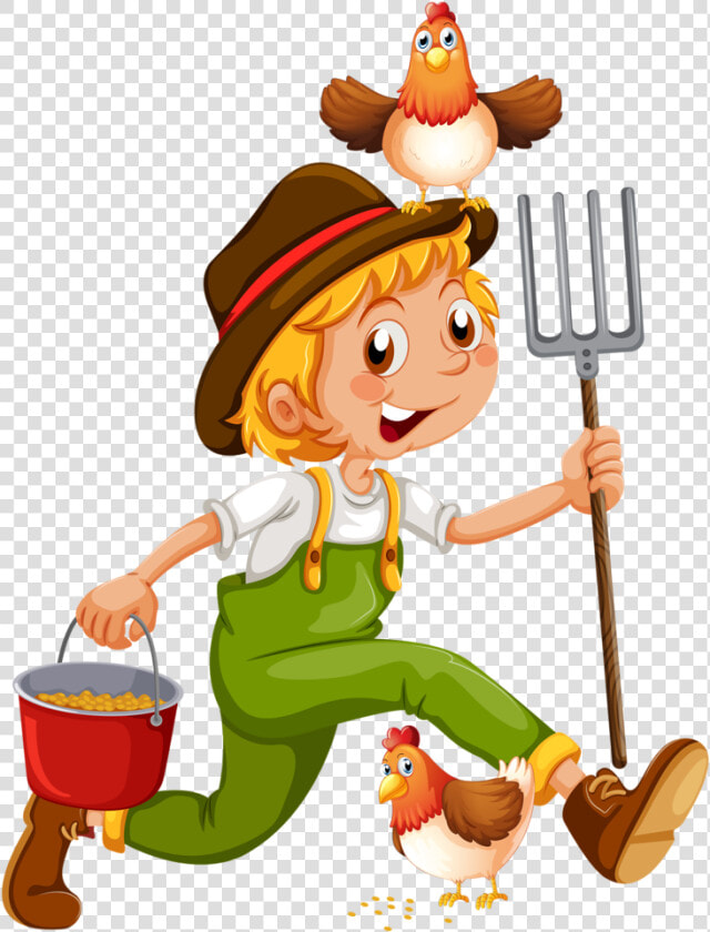 Transparent Farming Clipart   Farmer Cartoon Png  Png DownloadTransparent PNG