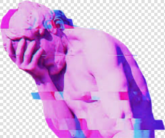 May Glitch Purple Effects Pretty Sad Arthoe Artisticexp   Aesthetic Statue Tumblr Png  Transparent PngTransparent PNG