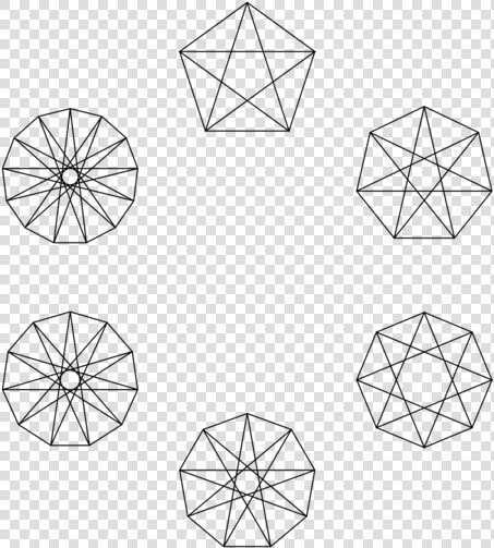 Line Art angle symmetry   Tridecagram  HD Png DownloadTransparent PNG