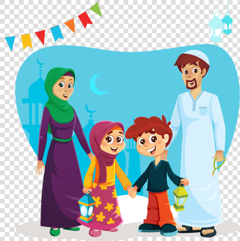 Transparent Muslims Clipart   Muslim Family Cartoon Png  Png DownloadTransparent PNG