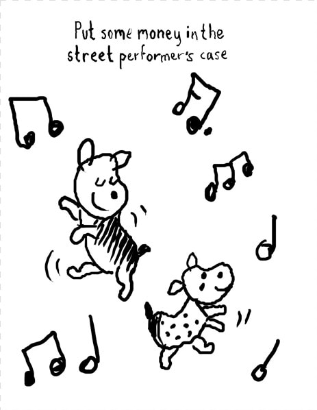 Street Performer   Cartoon  HD Png DownloadTransparent PNG