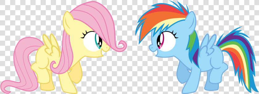 Filly Fluttershy And Rainbow Dash  HD Png DownloadTransparent PNG