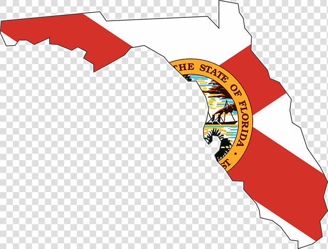 Demotech Highlights Florida Insurers Realistic Loss   Florida Map With Flag  HD Png DownloadTransparent PNG