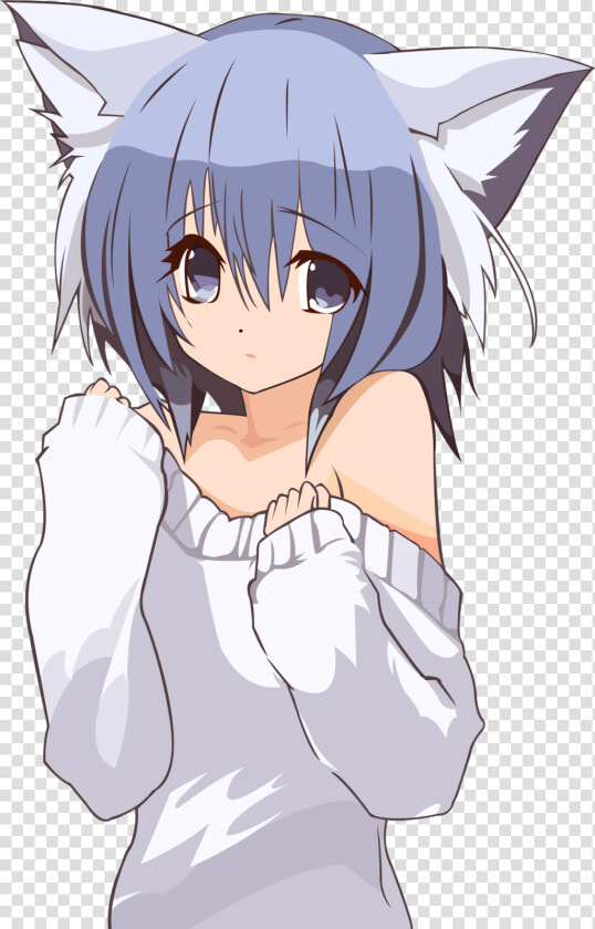 Cat Girl Pullover   Neko Anime Cat Girl  HD Png DownloadTransparent PNG