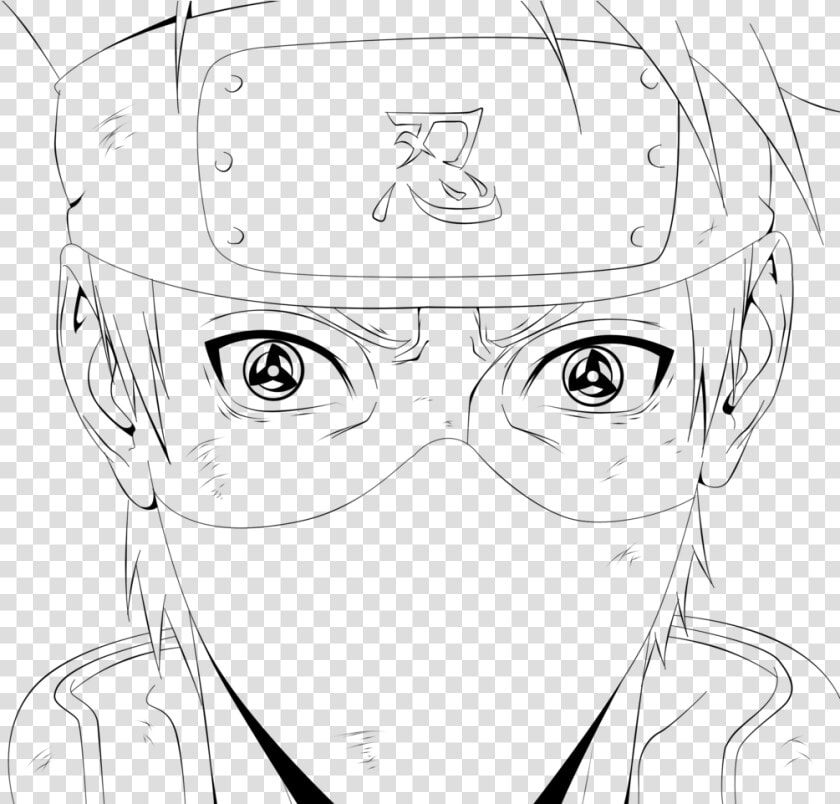 Sharingan No Kakashi Line By Xryuuzakii On Naruto Manga   Kakashi Hatake Color Page  HD Png DownloadTransparent PNG