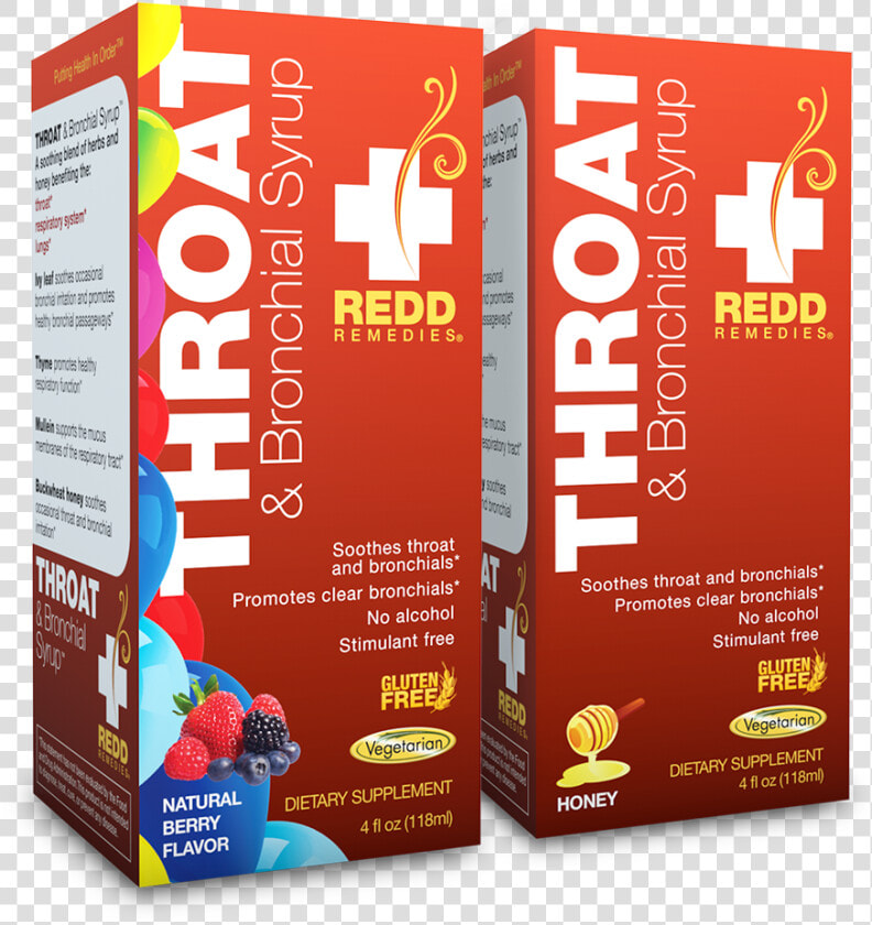 Throat  amp  Bronchial Syrup Soothes Throat And Bronchials   Brochure  HD Png DownloadTransparent PNG