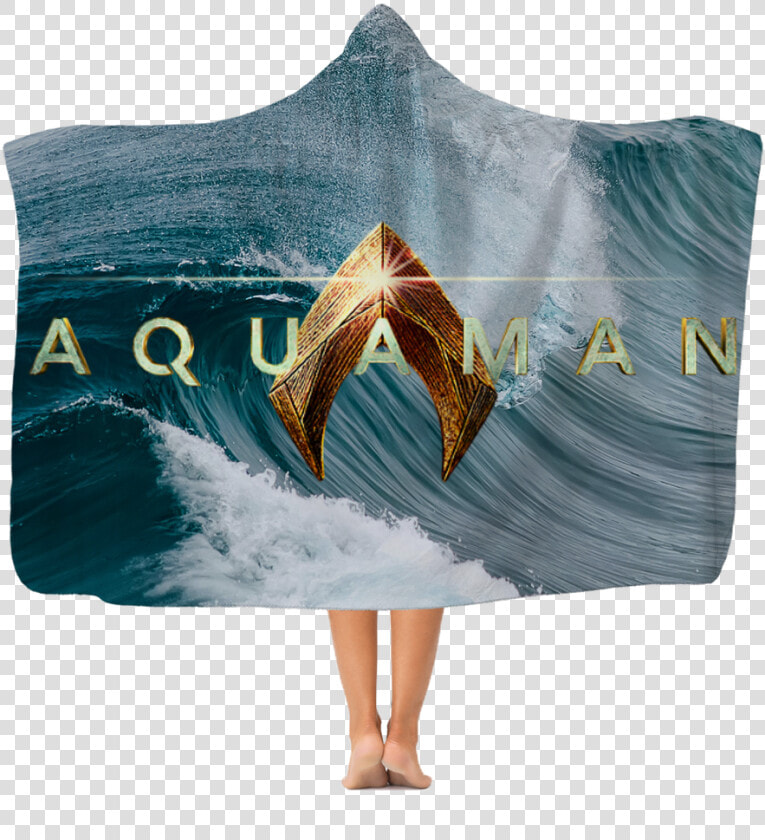 Aquaman Logo Ocean Scene Premium Hooded Blankets   Ocean Waves Wallpaper Hd  HD Png DownloadTransparent PNG