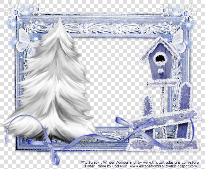 Cluster Frame Winter Png   Png Download   Blue Winter Frames Png  Transparent PngTransparent PNG