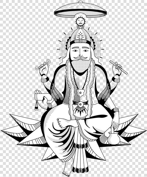 Saraswati Drawing Lord   Vishwakarma God Pencil Sketch  HD Png DownloadTransparent PNG