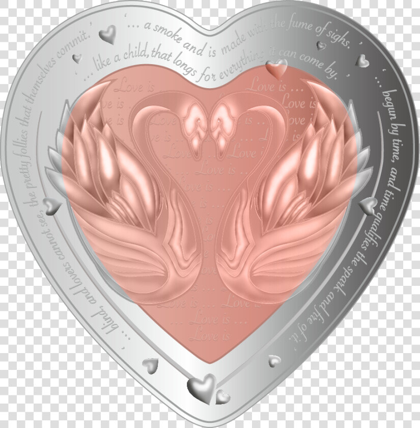 Fiji 2019 1 Dollar Celebrating Love Swan Heart Shaped  HD Png DownloadTransparent PNG