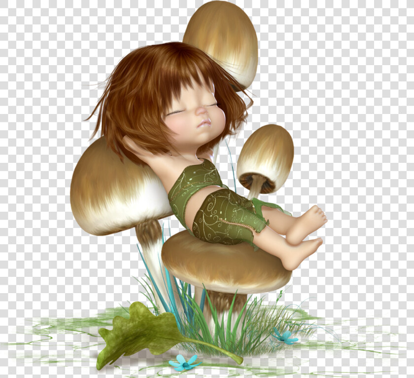  ftestickers  mushroom  fairy  elf  asleep  cute   Religión De Buenas Noches  HD Png DownloadTransparent PNG