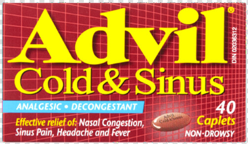 Advil Cold And Sinus  HD Png DownloadTransparent PNG