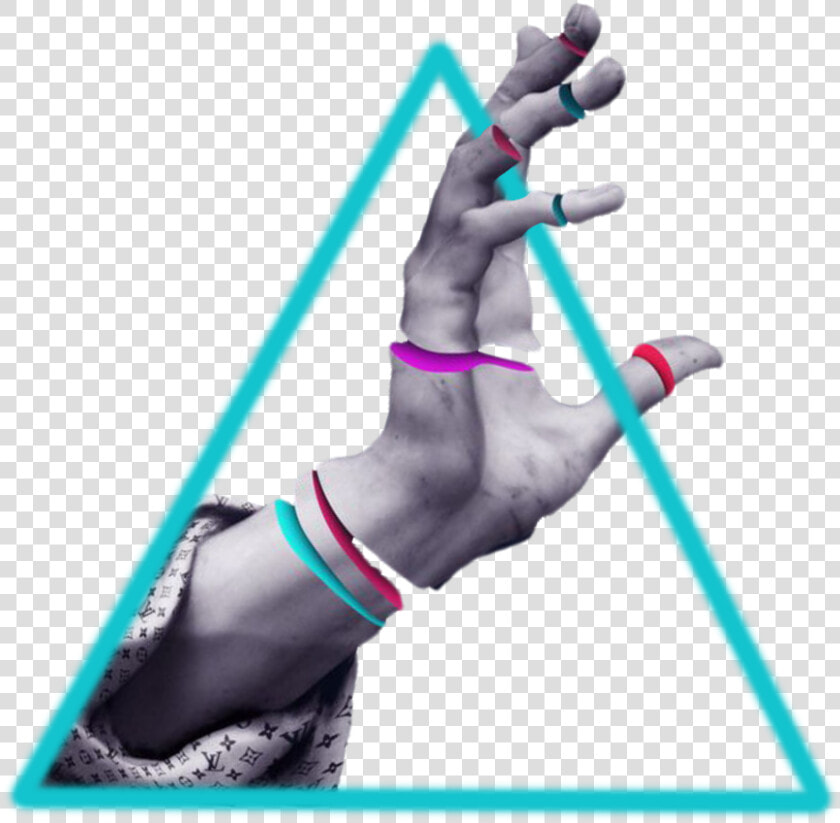  neon  triangle  blue  aesthetic  frame  border  triangles   Bungee Jumping  HD Png DownloadTransparent PNG