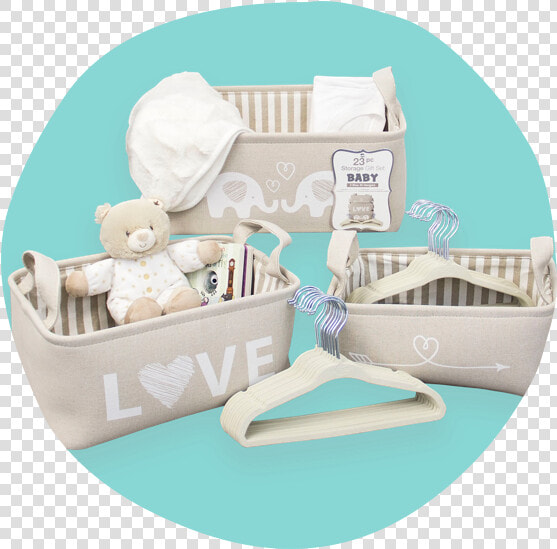 Hangers And 3 Fabric Nesting Bins Display  HD Png DownloadTransparent PNG