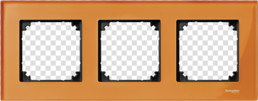 Mtn404302 Real Glass Frame  3 Gang  Calcite Orange    Schneider Electric  HD Png DownloadTransparent PNG