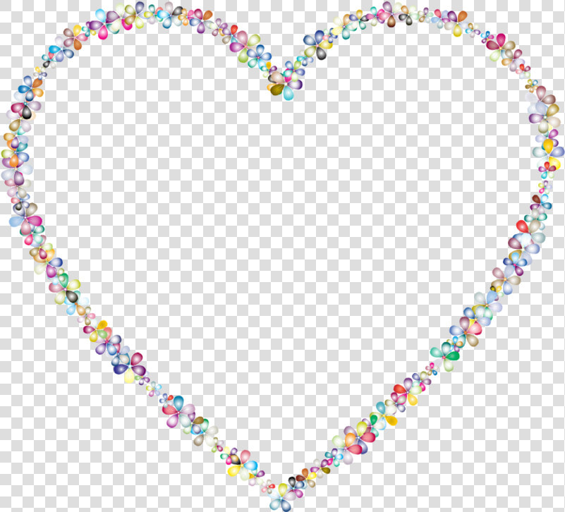 Heart Outline Clipart   Floral Heart Shape Outline  HD Png DownloadTransparent PNG