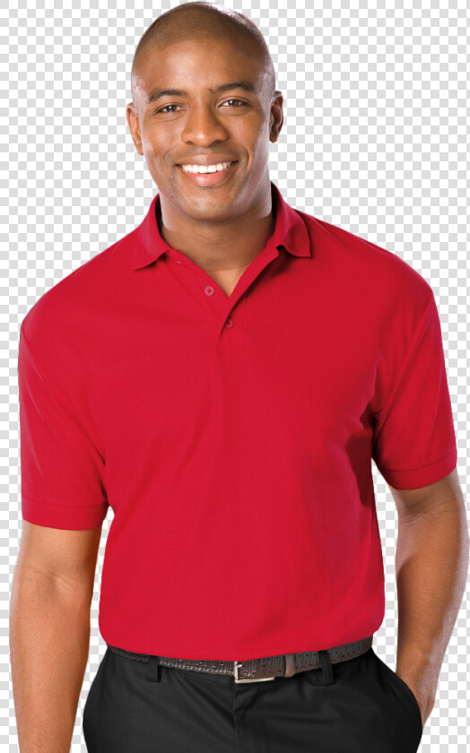 Men’s Avenger Micro Pique S s Polo Red Extra Large   Red Scrub Top Male  HD Png DownloadTransparent PNG